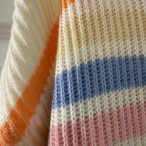 Blank Paige Rainbow Arc Slouchy Off The Shoulder Sweater Ivory Multi Large - Picture 12 of 12